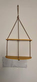 Half Oval Yellow Wall Hanging Shelf