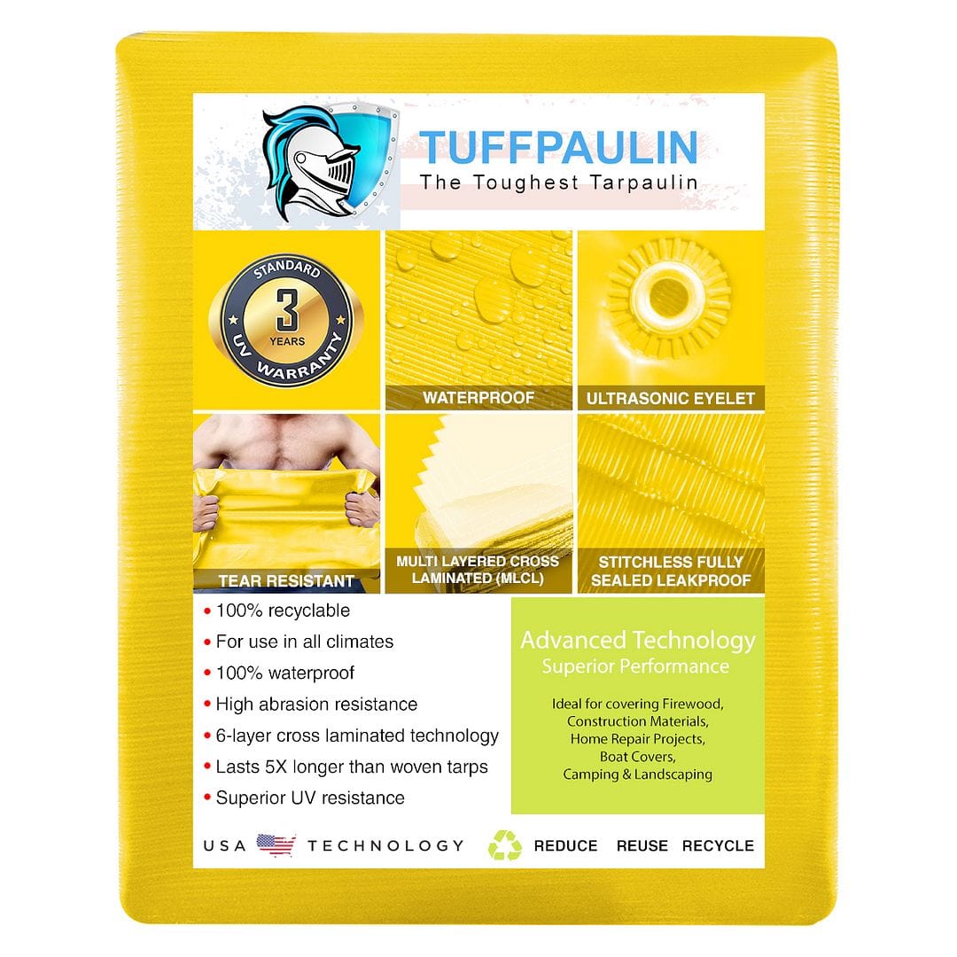 Tuffpaulin 120 GSM Heavy Duty Tarpaulin, 100% Waterproof (40FT X 30FT)