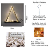 Wood Knotting Wall Hanging Shelf With LED Light