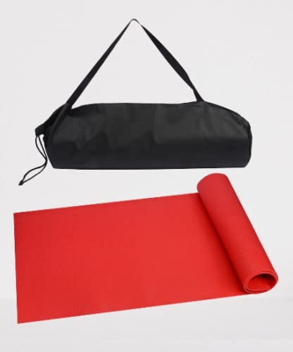 Kushuvi Anti-Skid 6 Feet Long Extra Thick Yoga Mat (YELONZ), Red