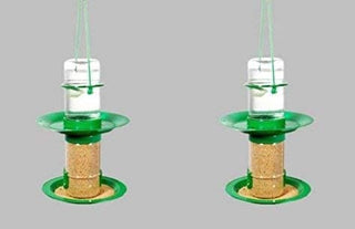 Bird Food And Water Feeder Combo (Double Decker, Small)