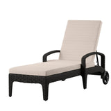 Dreamline Outdoor Poolside Lounger With Cushion (Black)