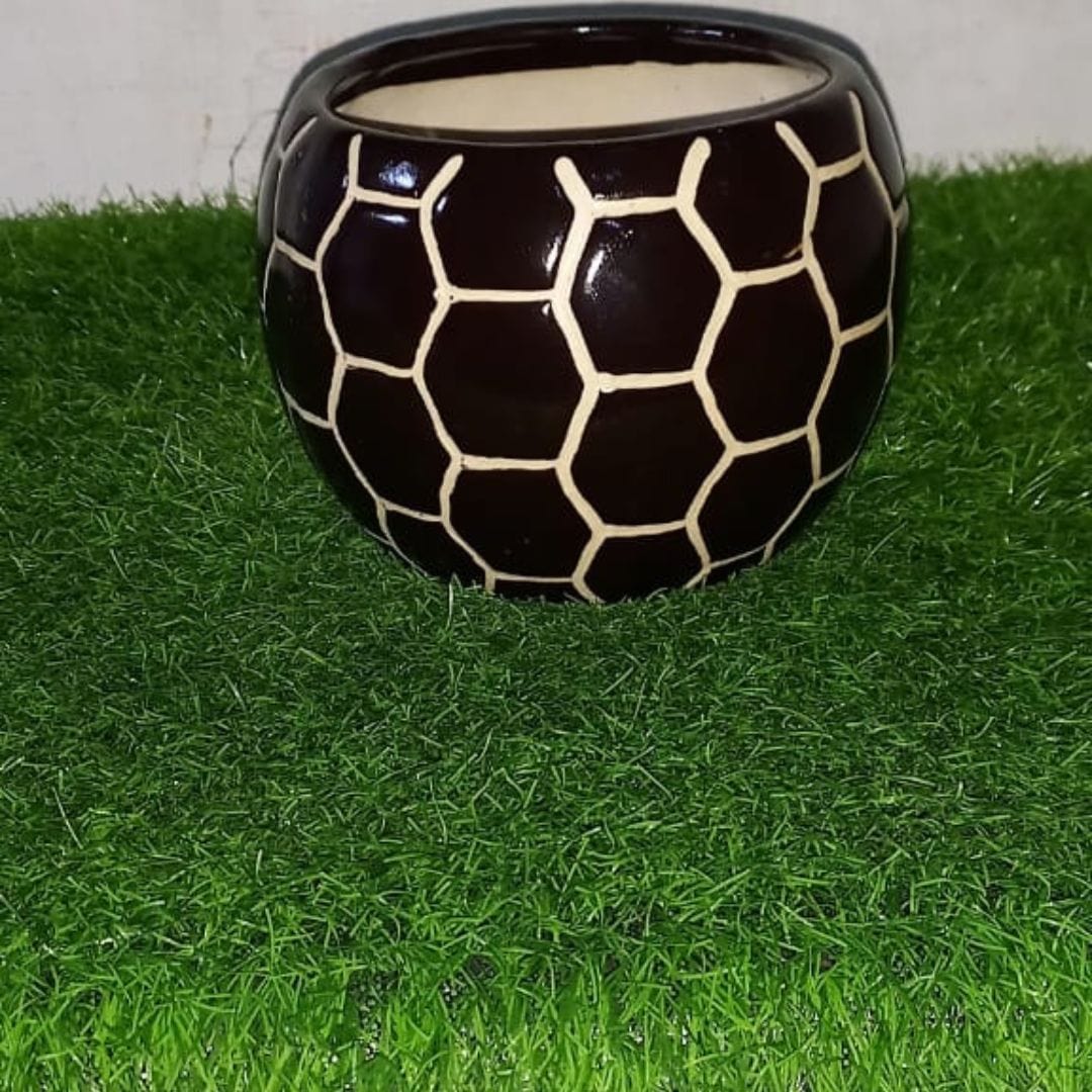 SR Ceramics Football Ceramic Pot