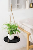 Tier-1 Round Wood Floating Shelves With Rope