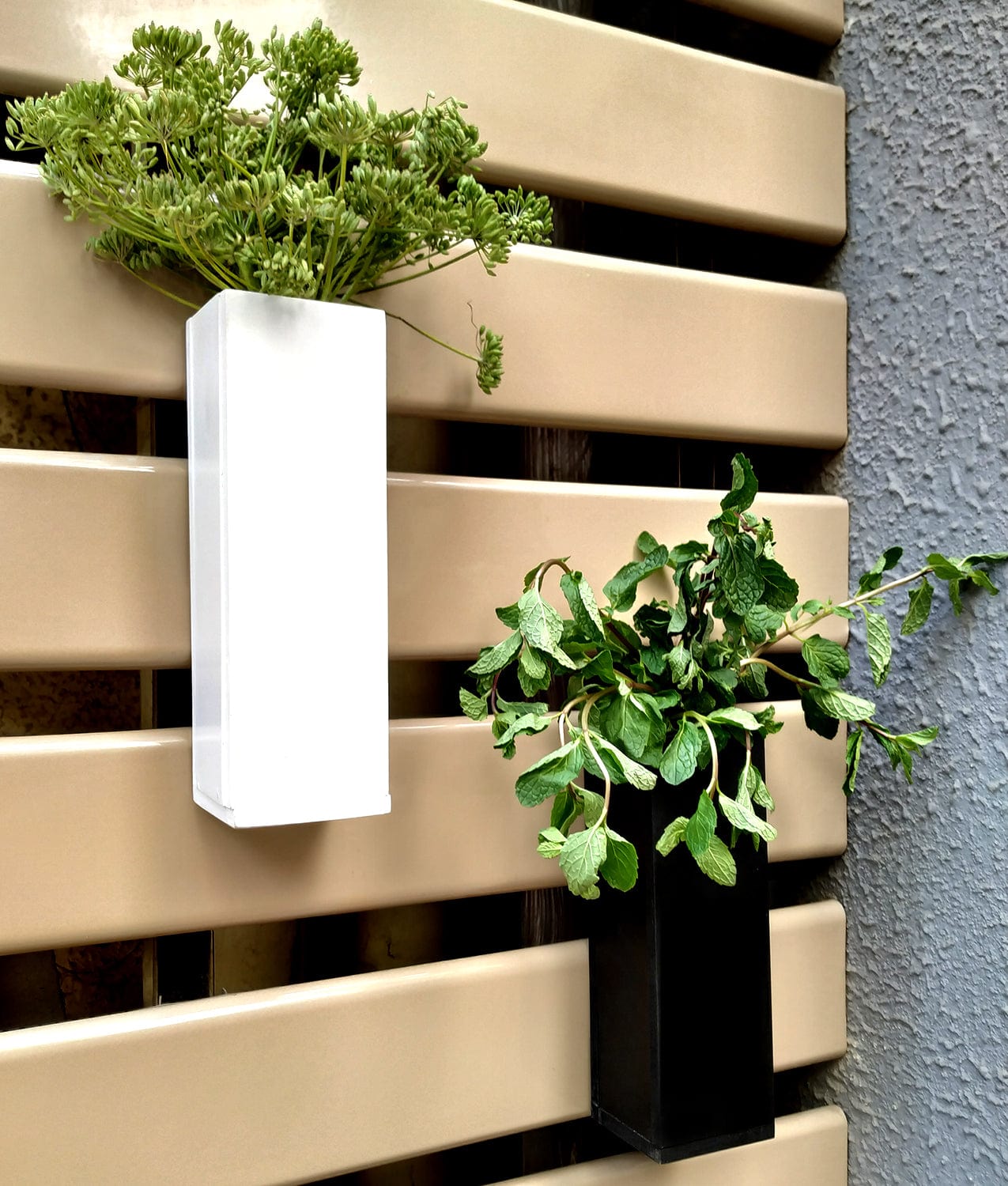 White and Black Magnetic Hydroponic or Artificial Plants Holders