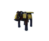 Orbit Art Gallery Elephant Shaped Brown Handcrafted Wooden Stool Cum Side Table (12 Inch)