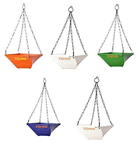 VGreen Garden Twisted Chain Hanging Planter (Set of 4)