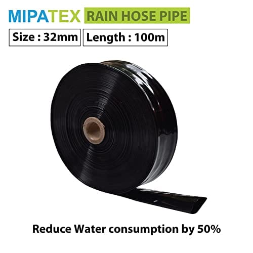 Mipatex Rain Hose Pipe With Male Adapter, Joiner, End Cap and Valve (100 Meter)