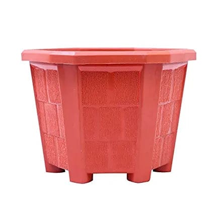 Elysian Hexagonal Plastic Planter with Drainage Hole