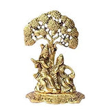 Naturals Export Metal Gold Plated Radha Krishna Idol