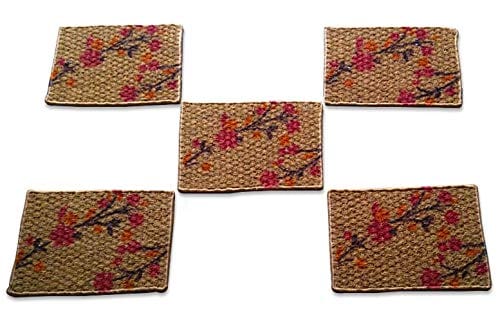 Mats Avenue Floral Coir Door Mat (14x20 inches)