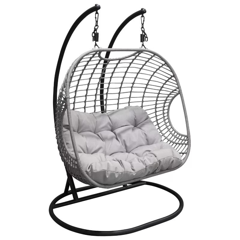 Dreamline Hanging Swing With Stand For Balcony/Garden Swing (Double Seater, Silver)