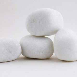 StonesForever Snow-White Pebbles (5 Kgs, 3-5 Inches)