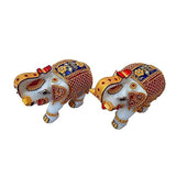 Naturals Export Divine Spiritual Handmade Decorative Feng Shui Elephant (5 Inches) - Set of 2