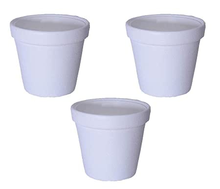 VGreen Plastic Planter Round Pots (Set of 3)