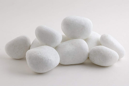 StoneForever Snow-white Stones (5 Kgs, 2-3 Inches)