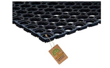 Mats Avenue 22 MM Rubber Outdoor Mat (40x60cm, Black) - Pack of 2