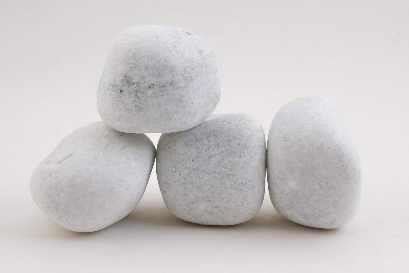 StonesForever Crystal White Stones (5 Kgs, 3-5 Inches)