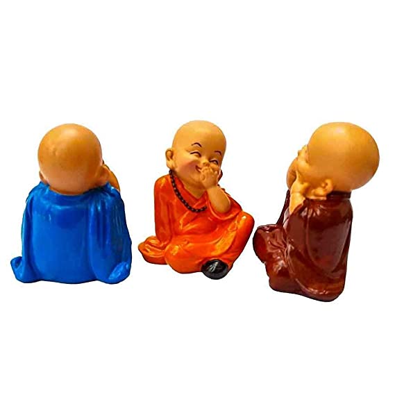 Orbit Art Gallery Buddha Monks Figurines (Set of 3)