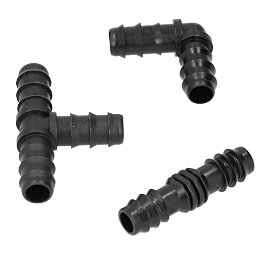 DASHANTRI Drip Irrigation Accessories- 16MM Elbow, Straight & Tee Connectors 10pcs Each