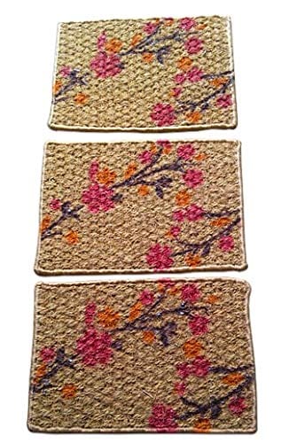 Mats Avenue Floral Coir Door Mat (14x20 inches)