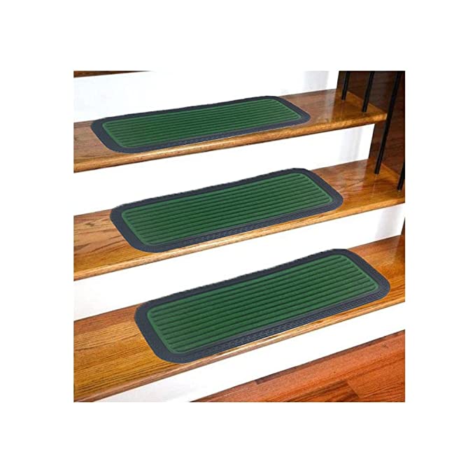 Mats Avenue Step and Stair Anti Skid Multi Purpose, Washable Rubber and Polypropylene Mat (25x60 cm) Set of 3