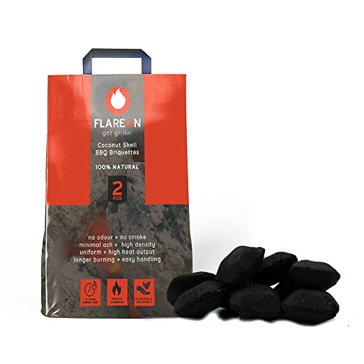 Flareon Coconut Charcoal Shell Barbeque (BBQ) Grill Briquettes