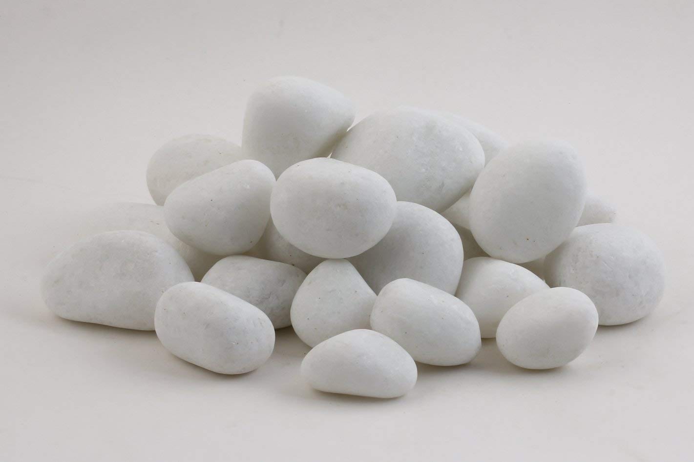 StonesForever Snow-White Stones (15 Kgs, 1-2 Inches)
