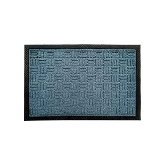 Mats Avenue PP and Rubber Doormat Molded Pattern Blue Color (40x60cm)