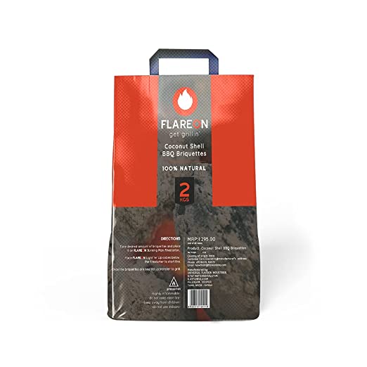 Flareon Coconut Charcoal Shell Barbeque (BBQ) Grill Briquettes