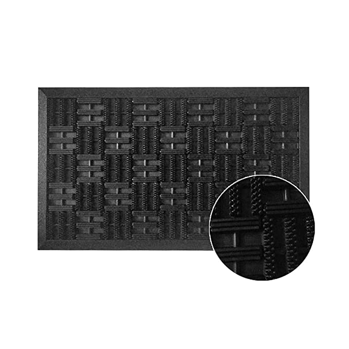 Mats Avenue Rubber Pin Dot Anti Slippery Doormat (40x60cm), Black