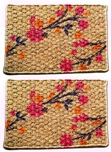 Mats Avenue Floral Coir Door Mat (14x20 inches)