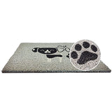 Mats Avenue Dog Theme Coir Doormat (40x60cm) Black and White