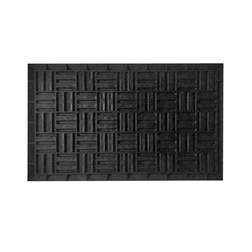 Mats Avenue Anti Slippery Black Pin Dot Rubber Doormat (46x76cm)