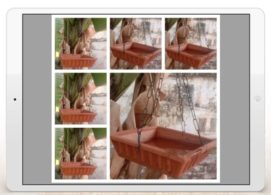Om Craft Villa Hanging Square Bird Bath