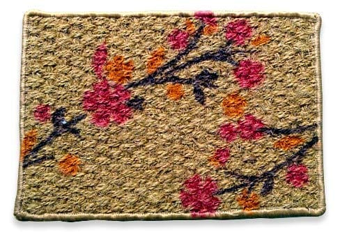 Mats Avenue Floral Coir Door Mat (14x20 inches)