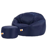 Kushuvi Bean Bag Chair & Footrest Filled with Beans