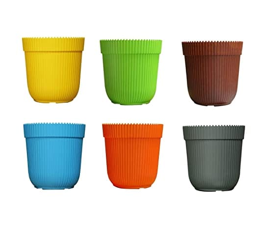 VGreen Garden Mix Color Flower Planter Pot (Set of 3)