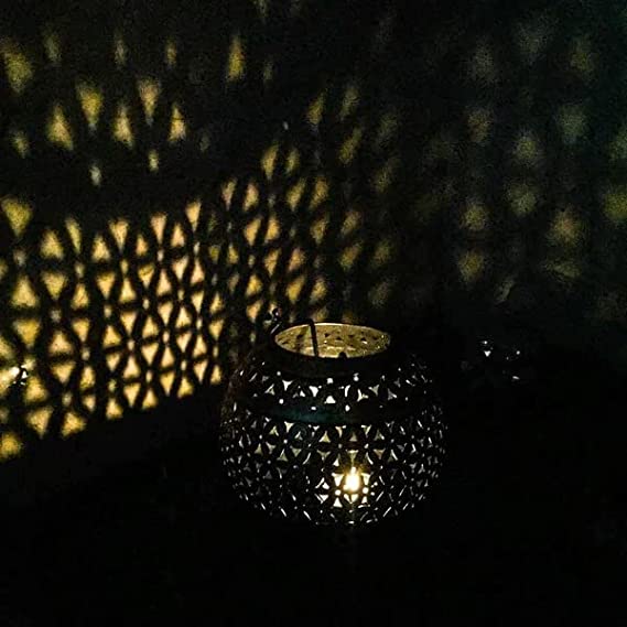 Naturals Export Antique Decorative Hanging Lantern/Lamp with T-Light Stand (7 Inches)