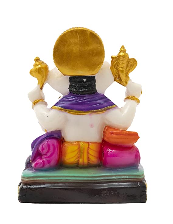 Orbit Art Gallery Ceramic Lord Ganesh Sitting Statue (750 gms)