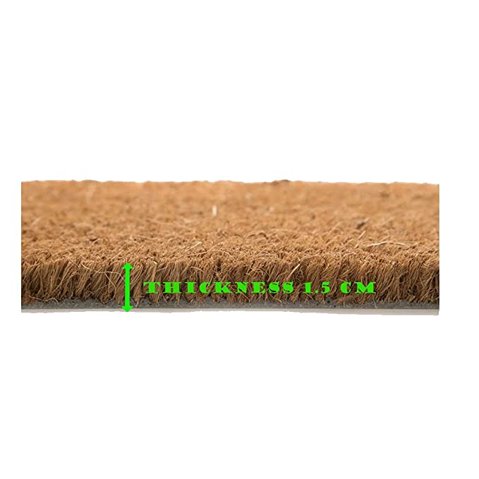 Mats Avenue Rubber and Coir Door Mat Natural (35x60cm) Brown - Set of 5