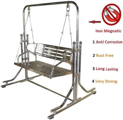 Kaushalendra Stainless Steel Swing Jhula With Reversible Seat (2 Seater)