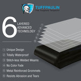 Tuffpaulin 150 GSM Heavy Duty Tarpaulin, 100% Waterproof (9FT X 12FT)