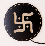 Wooden Swastik Design Wall Art Décor Wall Hanging Lamp