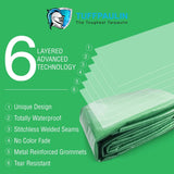 Tuffpaulin 120 GSM Heavy Duty Tarpaulin, 100% Waterproof (9FT X 9FT)