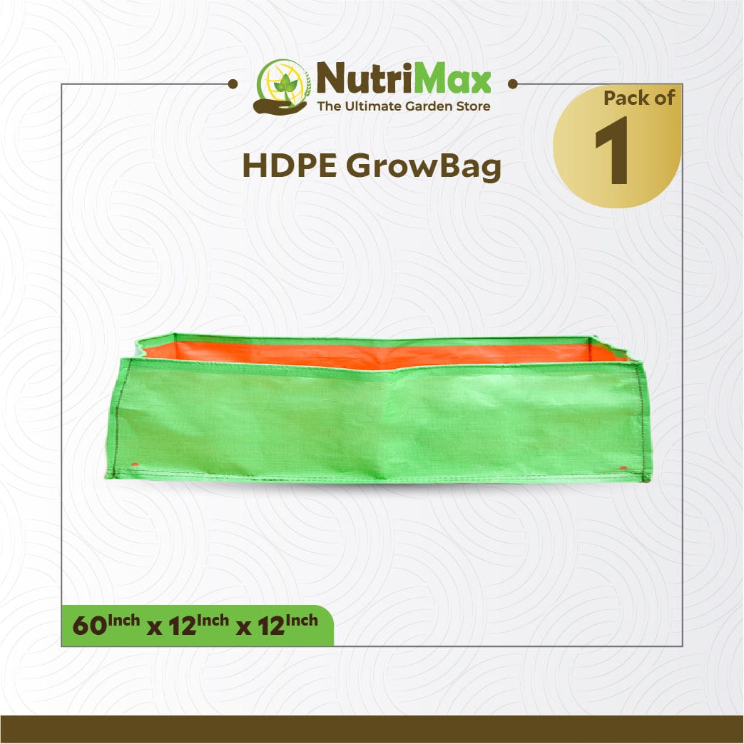 Nutrimax 200 GSM HDPE Grow Bags 60 x 12 x 12 inch Outdoor Plant Bag