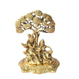 Naturals Export Metal Gold Plated Radha Krishna Idol