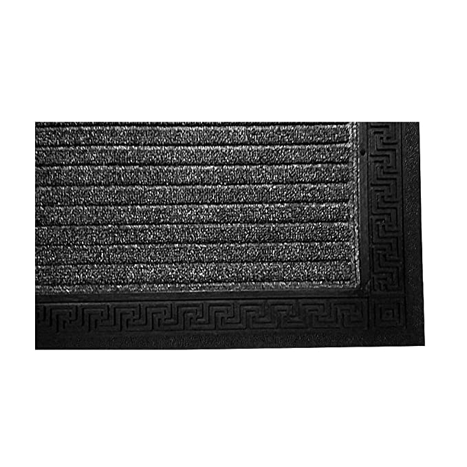 Mats Avenue PP Rubber Solid Pattern Grey Doormat (40x60cm)