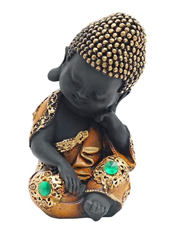 Orbit Art Gallery Sitting Thai Buddha Baby Idol (Pack of 1) Black
