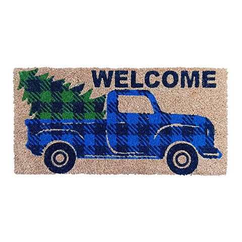 Big Hello Door Mat 46x76cm - Blue